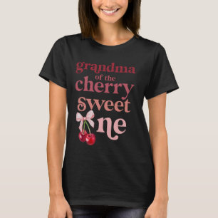 Camiseta Avó da Cherry Sweet One Coquette First Bir