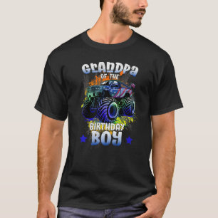Camiseta Avô Da Corrida De Caminhões Do Monstro Do Aniversá