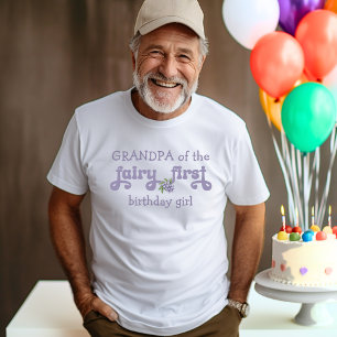 Camiseta Avô da Fada Roxa Primeiro Aniversário da Baga
