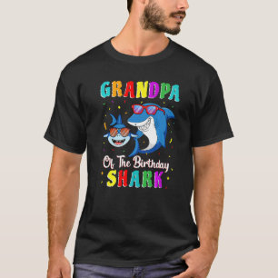 Camiseta Avô Da Família Aniversário Do Tubarão