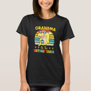 Camiseta Avó Da Família Aniversário Do Tubarão