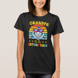 Camiseta Avô Da Família Aniversário Do Tubarão