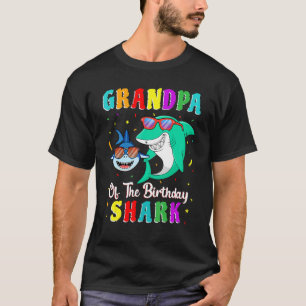 Camiseta Avô Da Família Aniversário Do Tubarão