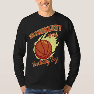 Camiseta Avô Da Família B De Basquete Birthday Boy