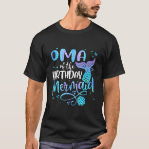 Camiseta Avó Da Família Da Sereia De Aniversário Combinando