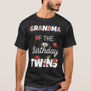 Camiseta Avó Da Família Floral Ladybug Bi
