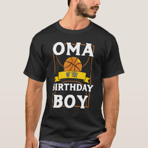 Camiseta Avó Da Festa De Aniversário Do Bola De Basquete
