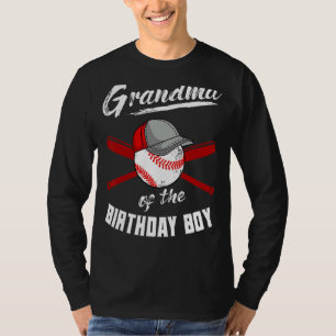 Camiseta Avó Da Festa De Beisebol Do Aniversário Ce