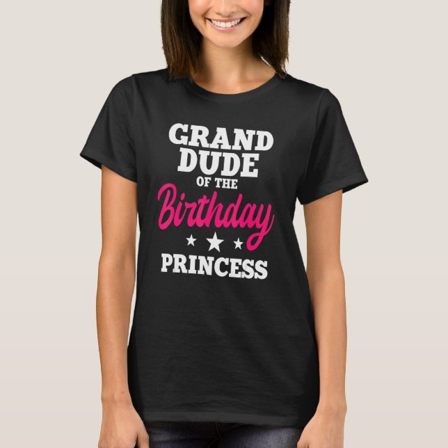 Camiseta Avô Da Festa Princesa De Aniversário Bday Cele (Frente)