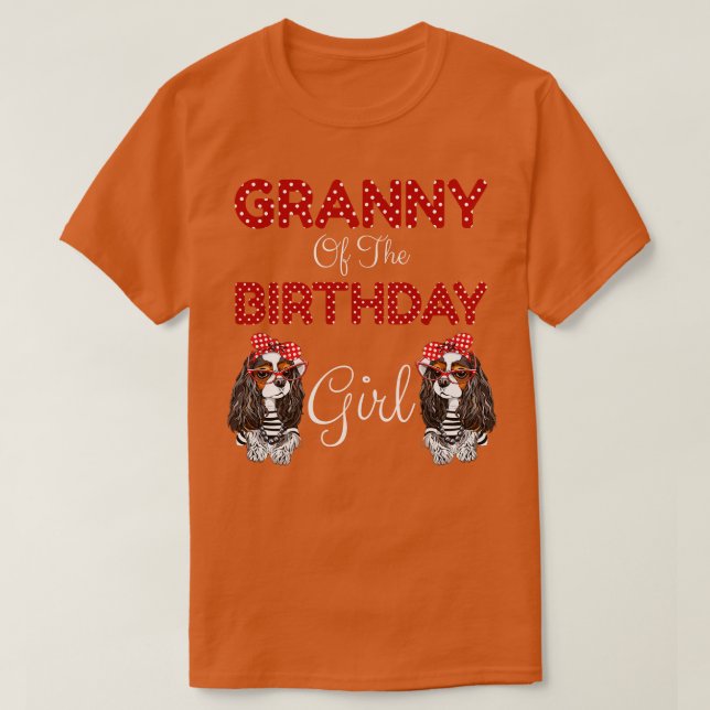 Camiseta Avó Da Garota De Aniversário (Frente do Design)