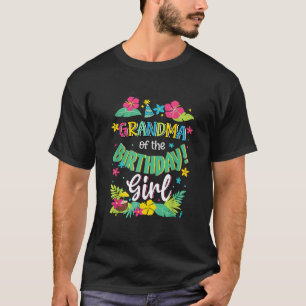 Camiseta Avó da garota de aniversário Aloha Hawaii Festa 1s