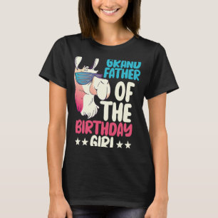 Camiseta Avô da garota de aniversário Llama Bday Alpaca