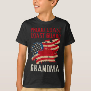 Camiseta Avó da Guarda Costeira Orgulhosa Ilustração Milita
