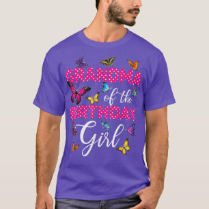 Camiseta Avó da Mamãe de borboleta de aniversário 1rua