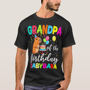 Camiseta Avô da Menina Capivara de Aniversário Festa de Ani