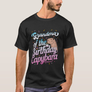 Camiseta Avó Da Menina Capivara Do Aniversário Menino Bday