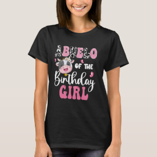 Camiseta Avô Da Menina De Aniversário Vaca Da Fazenda 1º An