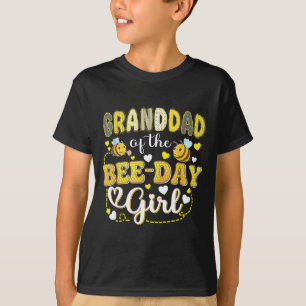 Camiseta Avô da menina do aniversário da abelha engraçado a