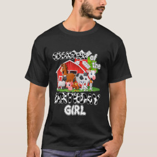 Camiseta Avó Da Menina Do Aniversário Fazenda Animal Vaca N