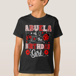Camiseta Avó Da Menina Do Aniversário - Ladybug Família