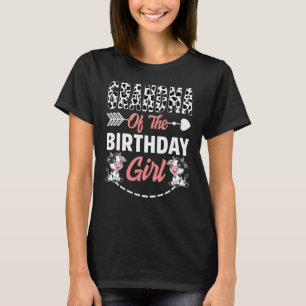 Camiseta Avó Da Menina Do Aniversário Vaca Aniversário Faze