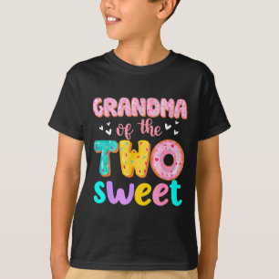Camiseta Avó da Menina Doce de 2 Anos de Aniversário Donut