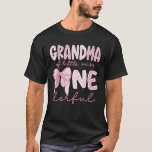 Camiseta Avó da Menina Onederful de 1 Ano de Idade