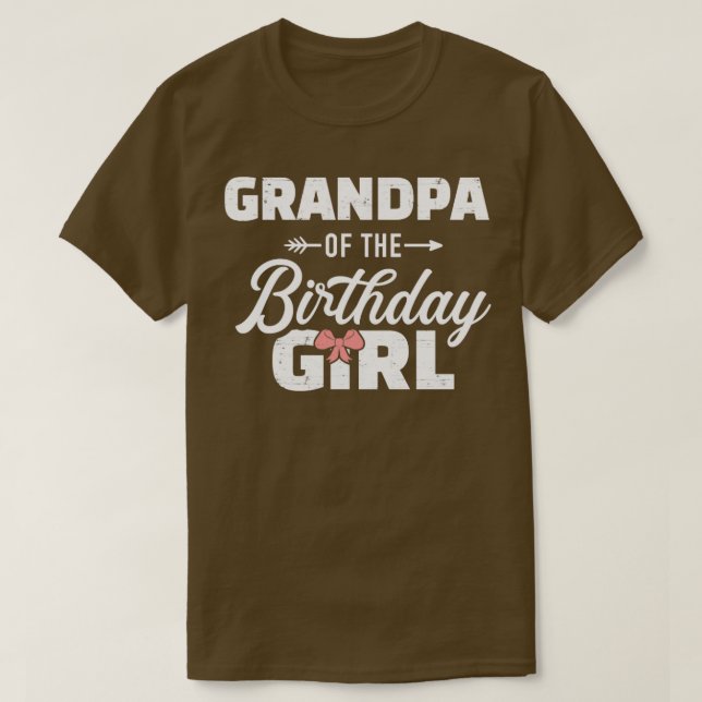 Camiseta Avô da neta de aniversário (Frente do Design)