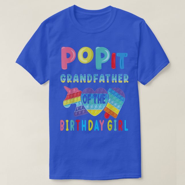Camiseta avô da Pop de Birthday Rapariga It Unicorn Bi (Frente do Design)
