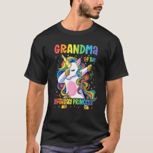 Camiseta Avó Da Princesa Aniversário Dabbing Unicorn G