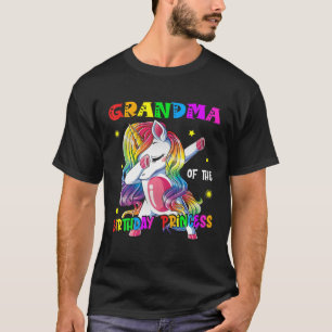 Camiseta Avó Da Princesa Aniversário Engraçada Dabbing Uni