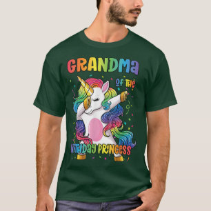 Camiseta Avó da Princesa de Aniversário Dabbing Unic