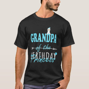Camiseta Avô Da Princesa De Aniversário Llamazing Menina Ll
