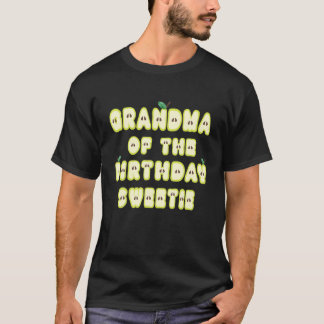 Camiseta Avó Da Princesa Docinho De Aniversário Appl