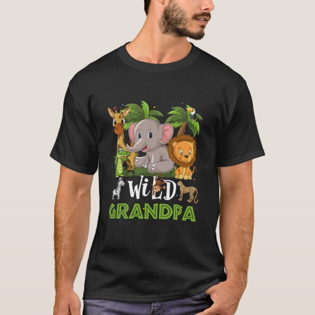 Camiseta Avô da Selva Safari, Aniversário do Jardim Zoológi (Frente)