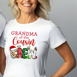 Camiseta Avó da T-shirt de Natal da Turma dos Primos