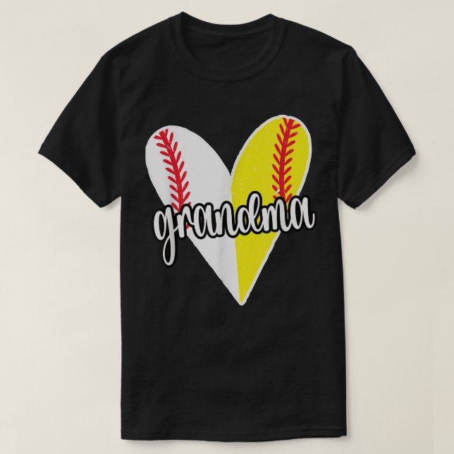 Camiseta Avó Dançarina  Jogadora Orgulhosa de Softbol Beise (Frente do Design)