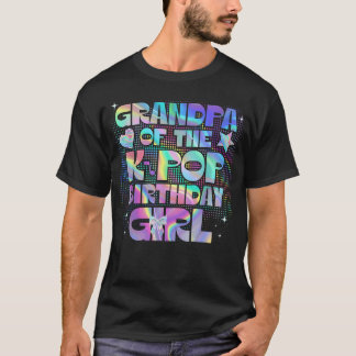 Camiseta Avô Das Garotas de Aniversário do K-Pop Música Cor