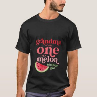 Camiseta Avó das Mulheres da Garota do Aniversário de Uma E
