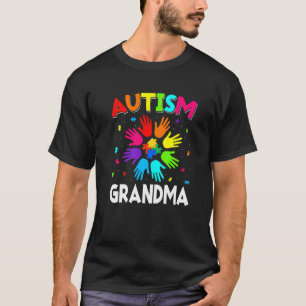 Camiseta Avó de Apoio à Família Conscientização do Autismo