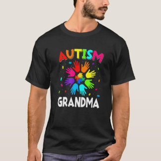 Camiseta Avó de Apoio à Família Conscientização do Autismo