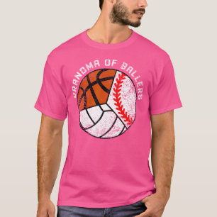 Camiseta Avó De Balas Engraçada Baseball Baske