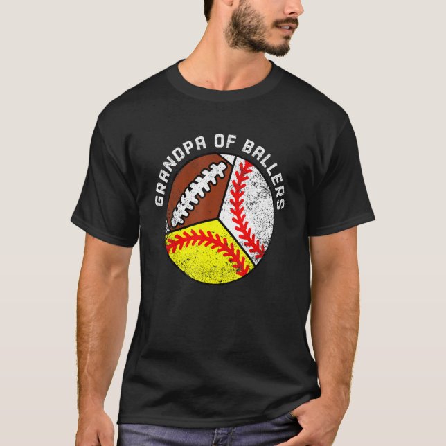 Camiseta Avô De Baldes De Beisebol (Frente)