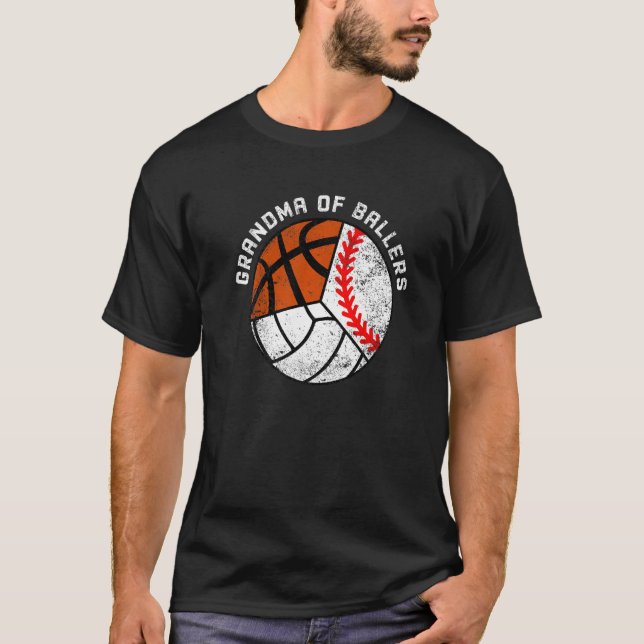 Camiseta Avó De Ballers Baseball De Voleibol (Frente)