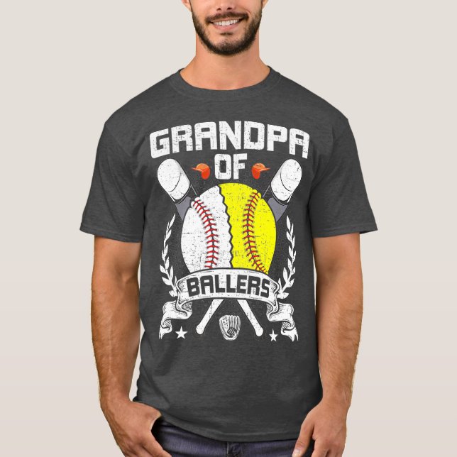 Camiseta Avô De Ballers Baseball Lover (Frente)