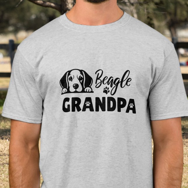 Camiseta Avô de Beagle Engraçado (Criador carregado)
