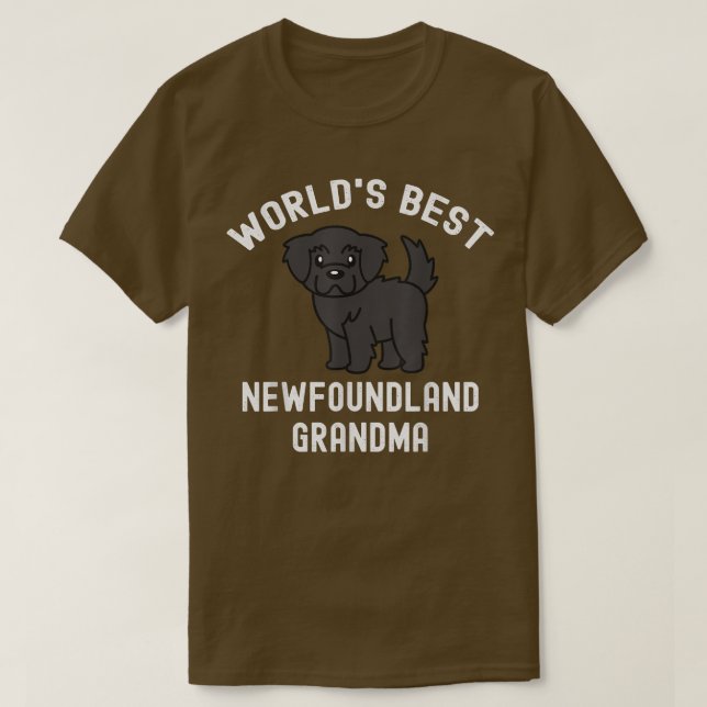 Camiseta Avó de Cachorro da Terra Nova do Mundo (Frente do Design)
