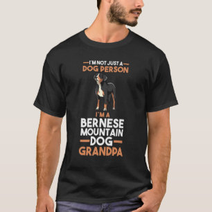 Camiseta Avô de Cachorro Homem Montanha Bernesa Avô