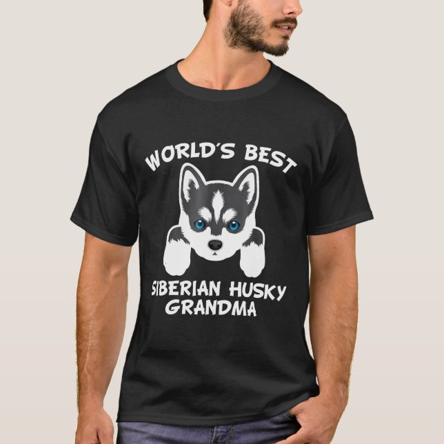 Camiseta Avô de Cachorro Irmã melhor Husky Siberiano (Frente)