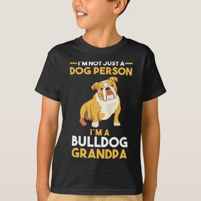 Camiseta Avô de cão Avô Inglês Vovô Buldogue (Frente)